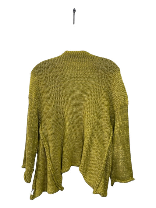 Skifo Size One Size Yellow Green Knit Heathered Open Front Cardigan Yellow Green / One Size