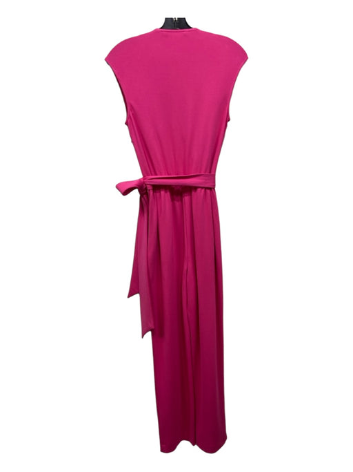 Trina Turk Size S Hot pink Rayon Blend Surplice Sleeveless Wide Leg Jumpsuit Hot pink / S