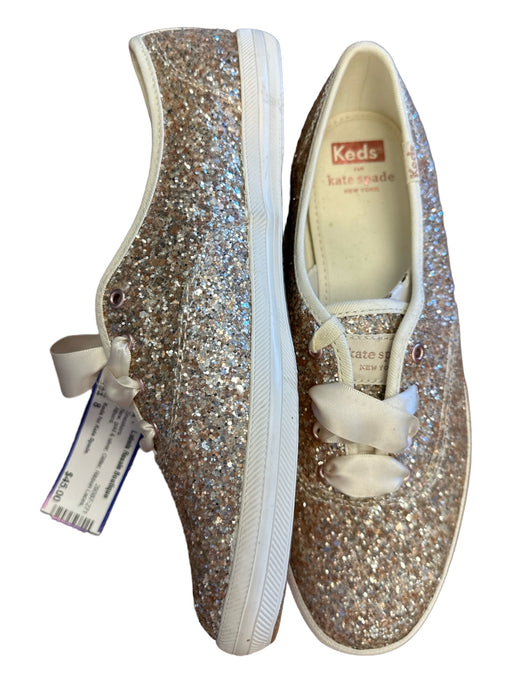 Keds for Kate Spade Shoe Size 8 gold & silver Glitter Ribbon Laces Sneakers gold & silver / 8