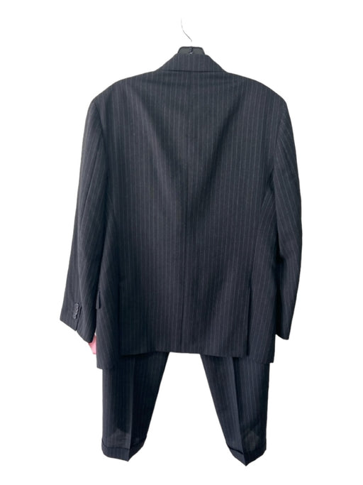 Sid Mashburn Charcoal Wool Blend Striped 2 Button Men's Suit 48/38