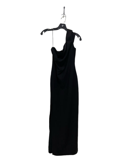 Likely Size 2 Black Polyester & Rayon One Shoulder Darted Asymmetric slit Dress Black / 2
