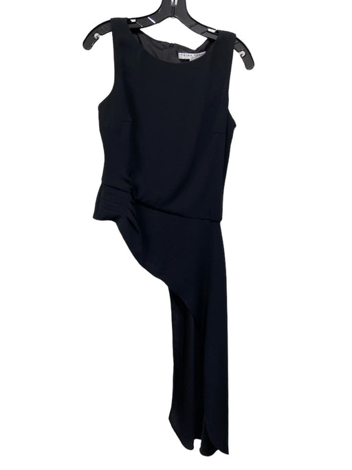 Trina Turk Size S Black Polyester Sleeveless Asymmetric Top Black / S