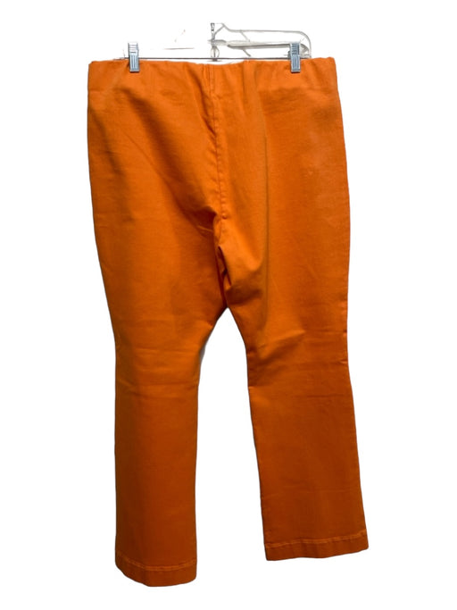 Ann Mashburn Size XL Orange Cotton Elastic Waist Flare Leg Pants Orange / XL