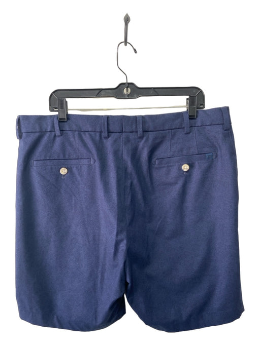 Peter Millar Size 36 Navy Polyester Solid Zip Fly Men's Shorts 36
