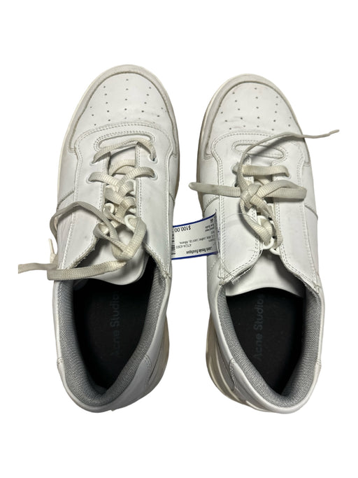 Acne Studio Shoe Size 44 AS IS White Leather Lace Up Men's Sneakers 44