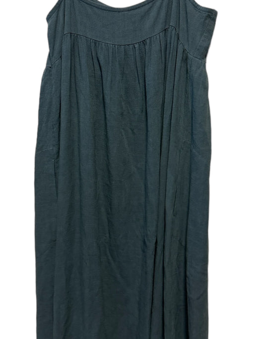 Rachel Pally Size XL Slate Blue Rayon & Linen Spaghetti Strap Maxi Dress Slate Blue / XL