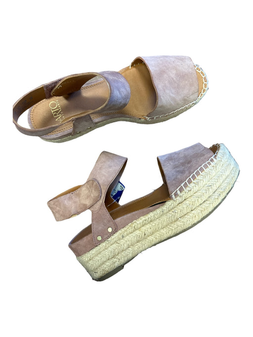Sarto Shoe Size 8M Mauve Suede Espadrille Platform Sandals Mauve / 8M