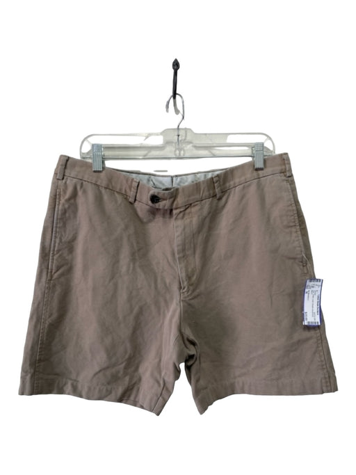 Sid Mashburn Size 36 Tan Cotton Solid Khakis Men's Shorts 36
