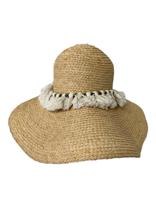 Hatattack Tan Woven Straw Tassel Straw Woven Heel Hat Tan / One Size