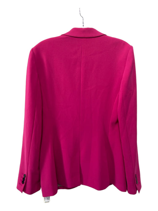 Theory Size 8 Fuschia Pink Triacetate Blend One Button Lapels Blazer Jacket Fuschia Pink / 8