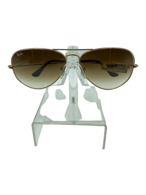 Ray Ban Gold & Brown Aviator Men's Sunglasses
