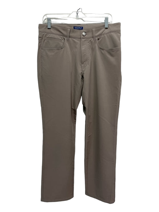 Peter Millar Size 32 Dark Tan Synthetic Solid Khakis Men's Pants 32