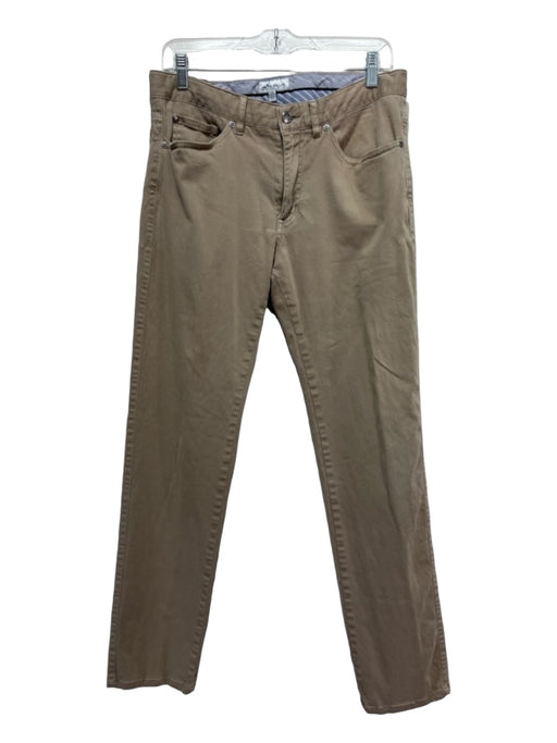 Peter Millar Size 32 Dark Tan Cotton Blend Solid Khakis Men's Pants 32