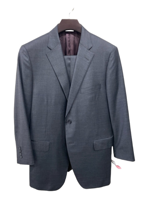 Samuelsohn Gray Wool Blend Solid 2 Button Men's Suit 44