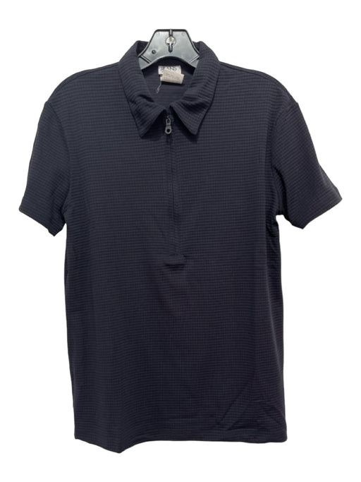 Dolce & Gabbana J&ANS Size L Black Polyamide Textured Polo Short Sleeve Shirt L