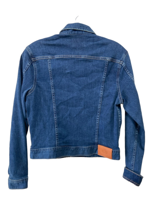 Billy Reid Size S Med Wash Cotton Denim Button Front Long Sleeve Jacket Med Wash / S