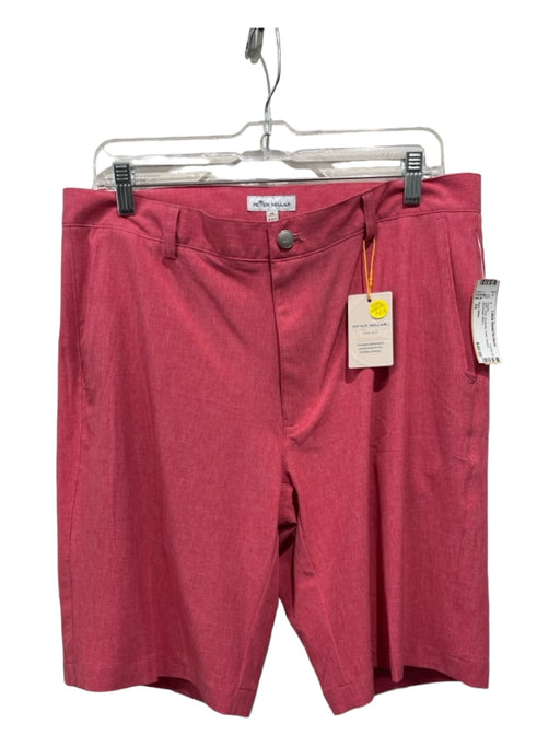 Peter Millar NWT Size 34 Red Synthetic Solid Khakis Men's Shorts 34