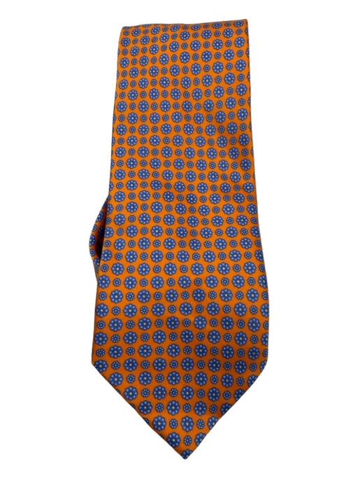Steffano Ricci Orange & Blue Silk Floral Men's Ties