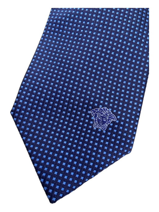 Versace Blue Silk Micro Men's Ties