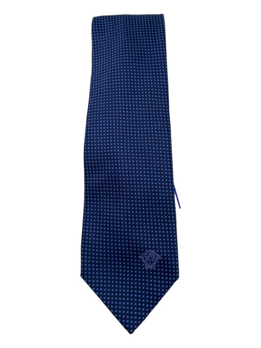 Versace Blue Silk Micro Men's Ties
