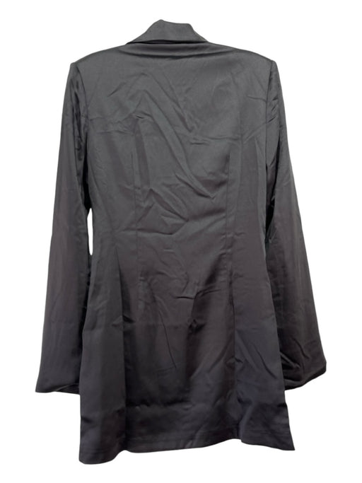 Superdown Size Small Black Polyester Blazer Long Sleeve Single Button Jacket Black / Small