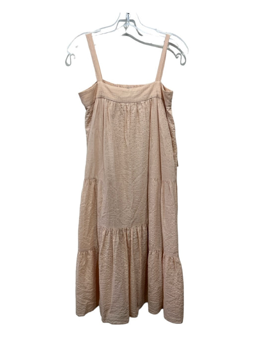 Jenni Kayne Size S Blush Cotton & Rayon Sleeveless Stitch Detail Midi Dress Blush / S