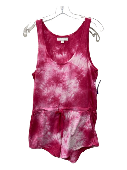 Spirtual Gangster Size Medium Pink Polyester & Cotton Tie Dye Tank Dress Romper Pink / Medium
