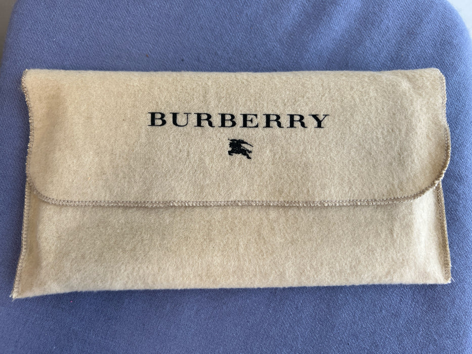 Burberry Beige Coated Cotton Leather trim Nova Check Snap Closure Long Wallets