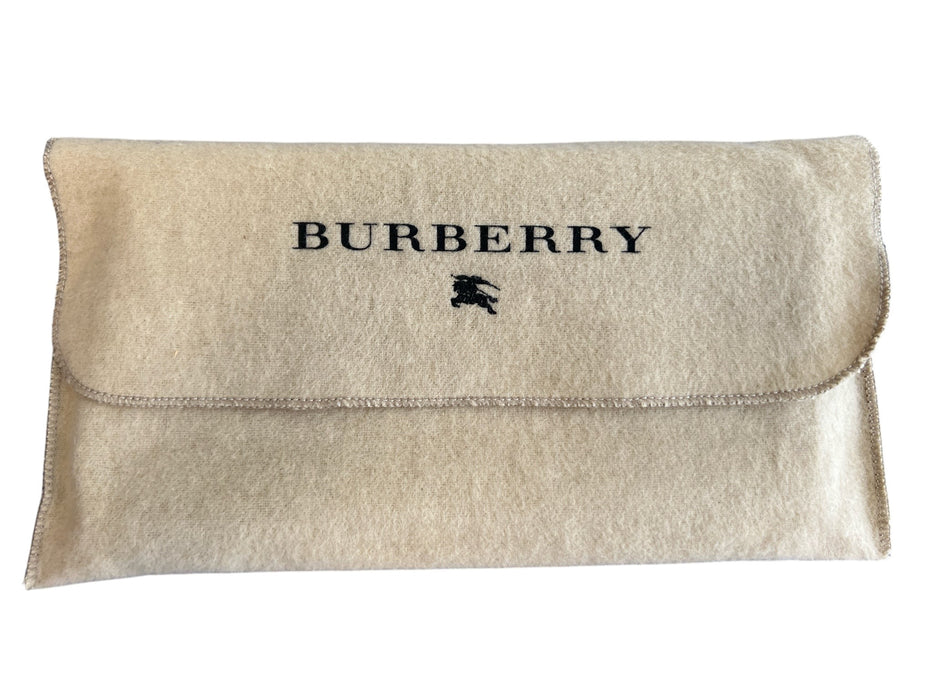 Burberry Beige Coated Cotton Leather trim Nova Check Snap Closure Long Wallets