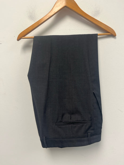 Etro Dark Gray Wool Solid 2 Button Men's Suit