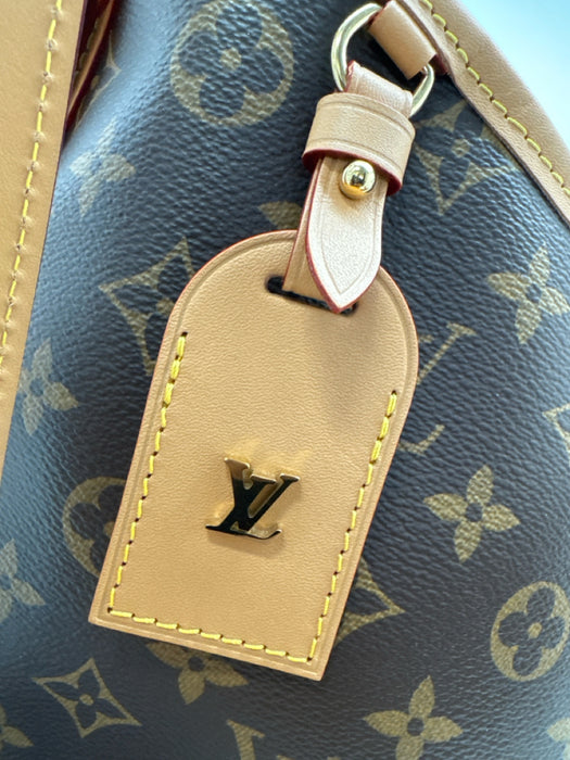 Louis Vuitton Brown Print Coated Canvas Monogram Shoulder Strap Tie Closure Bag