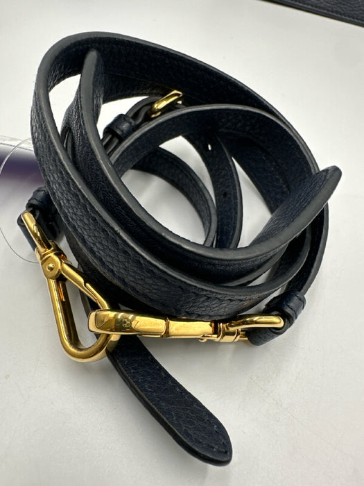 Prada Slate Blue Leather Logo extra strap incl. flap Bag