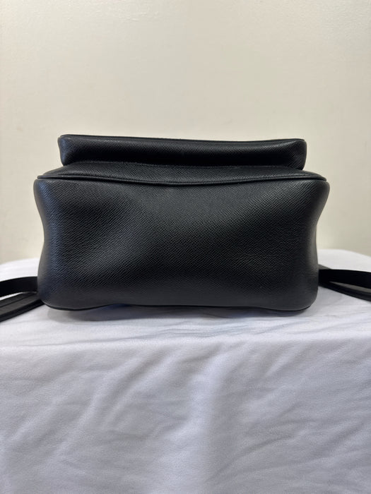 Louis Vuitton Black Coated Canvas Logo Backpack Bag