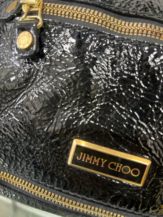 Jimmy Choo Black Patent Leather goldtone hardware Dustbag Inc Bag