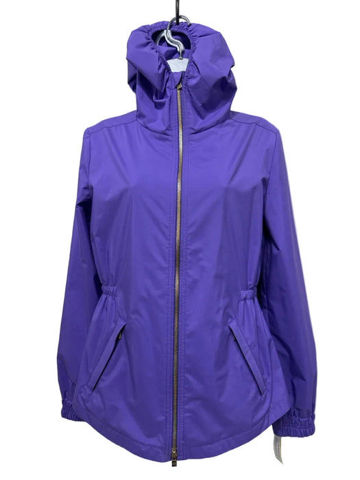 Loro Piana Size S / 42 Purple Polyester Zip Front Cinched Waist Hood Jacket