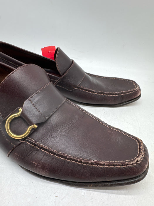 Ferragamo Shoe Size 8.5 AS IS Brown Leather Horsebit loafer Men's Shoes