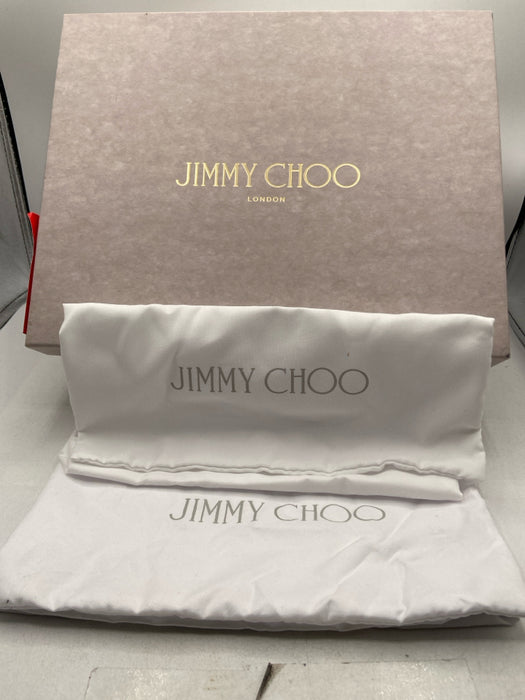 Jimmy Choo Shoe Size 40 Black & Clear Patent Leather Pointed Toe Mary Jane Pumps