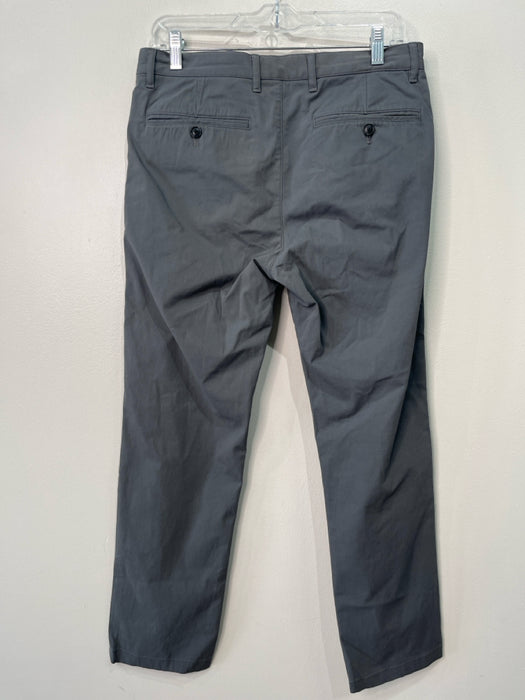 Theory Size 30 Dark Gray Synthetic Solid Khakis Men's Pants