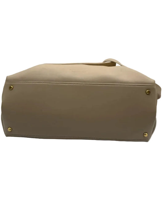 Bottega Veneta Beige Leather Gold Tone Hardware Flap Braided Detail Shoulder Bag