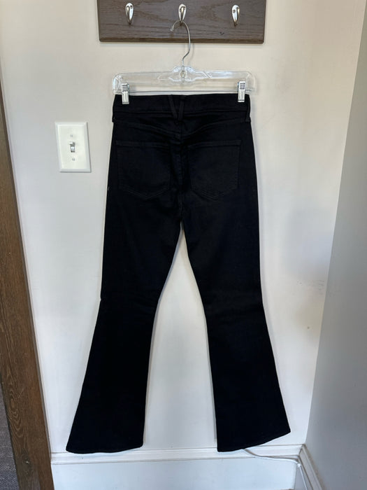 Veronica Beard Size 27 Black Cotton Blend High Waist Flare Jeans