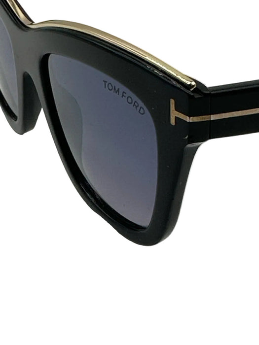 Tom Ford black & gold Acetate & Metal Cat Eye Gold detail Sunglasses