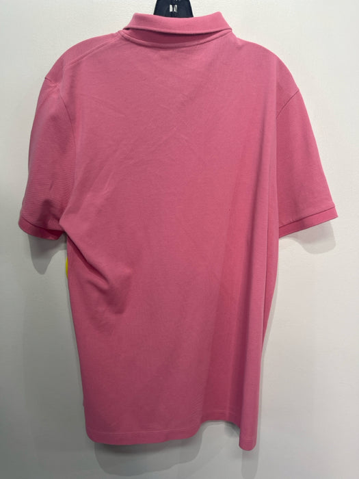 Burberry Size XXL Pink Cotton Solid Polo Men's Short Sleeve