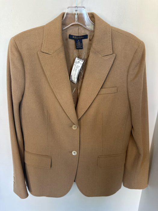Brook's Brothers Size 8 Camel Camel Hair 2 Buttons Front Pockets Jacket
