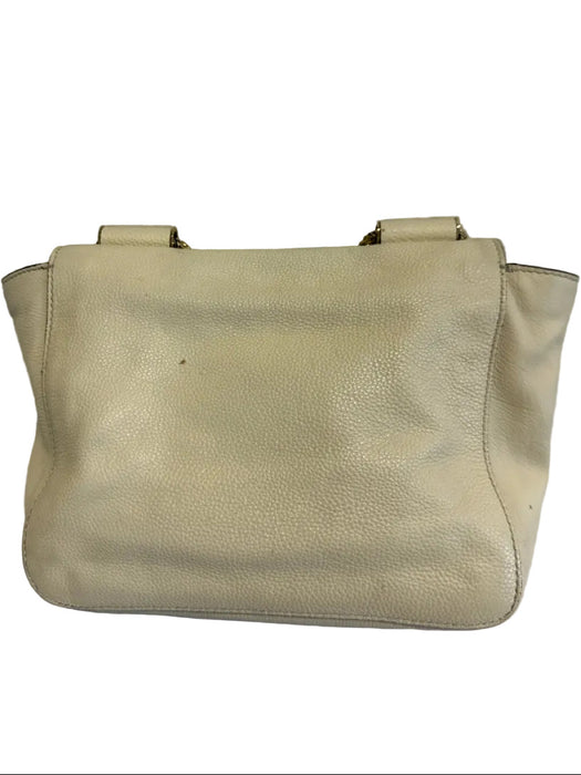 Chloe Cream Leather Gold hardware Chain Crossbody Bag