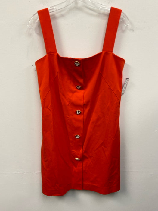 Pearl by Lela Rose Size Medium Orange Cotton Blend Sleeveless Floral Dress