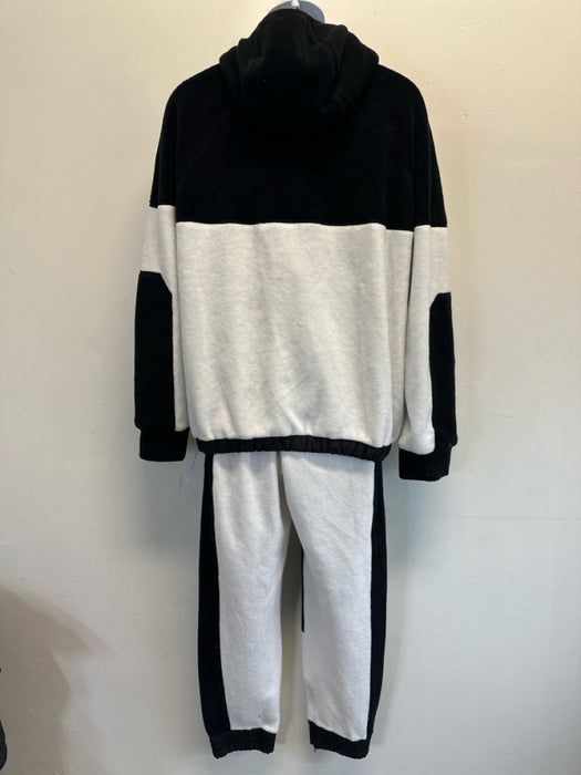 Fendi Size M Black & White Cotton Blend Zipper Men's Jacket