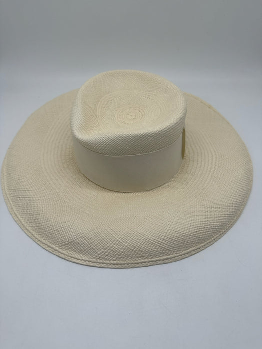 Artesano Cream Toquilla Straw Woven Wide Brim Hat