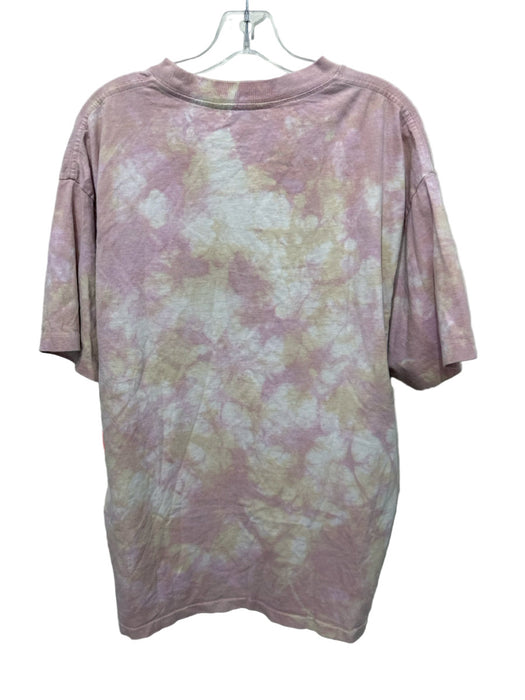 John Elliot Size 4 Purple & Yellow Cotton Tye Dye T shirt Crew Short Sleeve