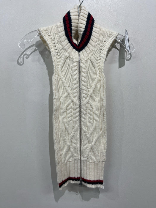 Veronica Beard Cream & Multi Cotton & Wool Blend Zip Front Insert Striped Other