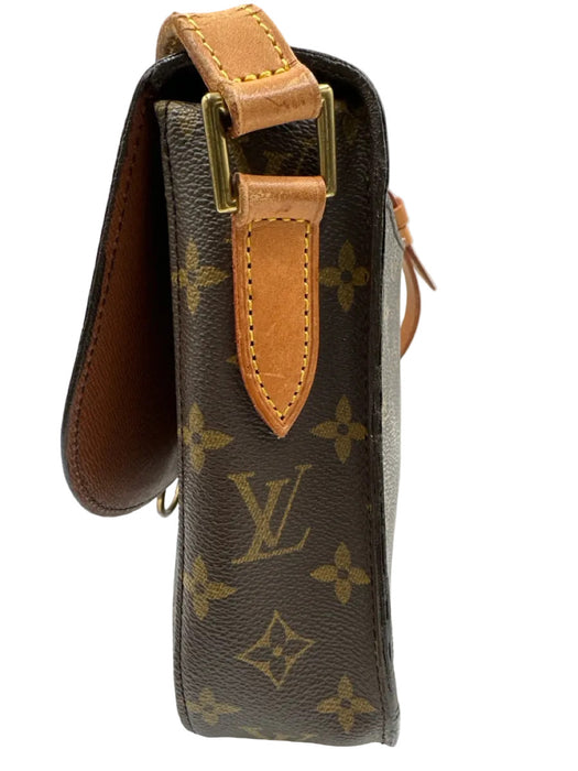 Louis Vuitton Brown Coated Canvas Monogram Flap Top Adjustable Strap Bag